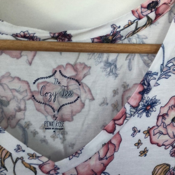 Cozy Tee By Pink Rose Floral | Poshmark